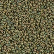 Miyuki seed beads 11/0 - Matted opaque luster light olive 11-2033